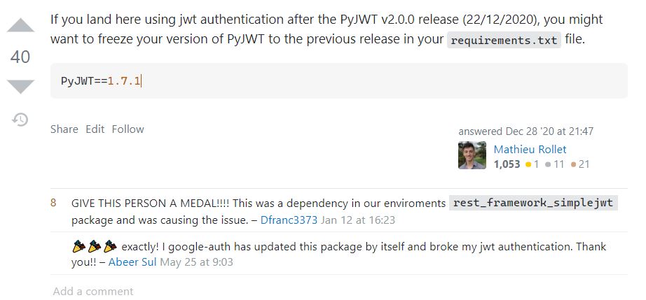 pyjwt-version-stackoverflow